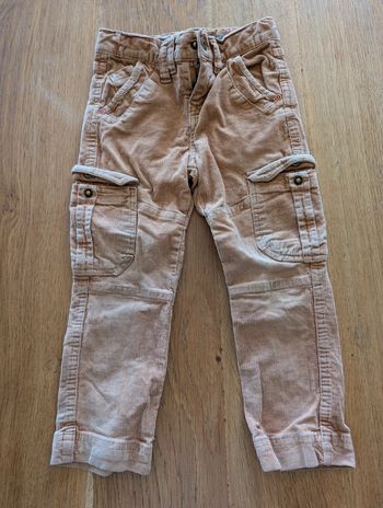 Pantalon velours beige foncé garçon Verbaudet 3 ans