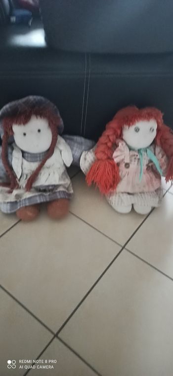 Lot de 2 poupees de chiffon