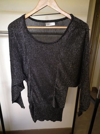 Blouse 3/4 fil brillant légère taille M femme