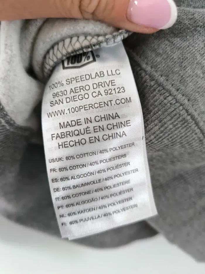 Sweat gris 100Percent – Taille L – Neuf avec étiquette - photo numéro 5