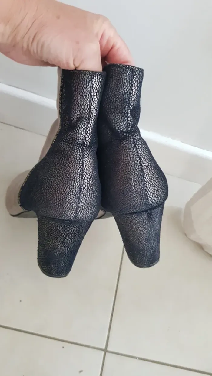 Bottines bi matière / bi colores - photo numéro 3