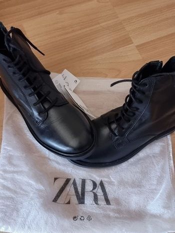 💜NEUVES !!! (NON PORTÉES) !!!💥💥💥💥💥SUPERBE BOTTINES CUIR POINTURE 31  ZARA FILLE 💜(prix ferme)