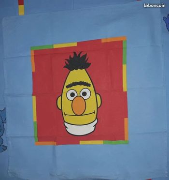 Muppet rue sesame parure housse de couette + taie 140x190