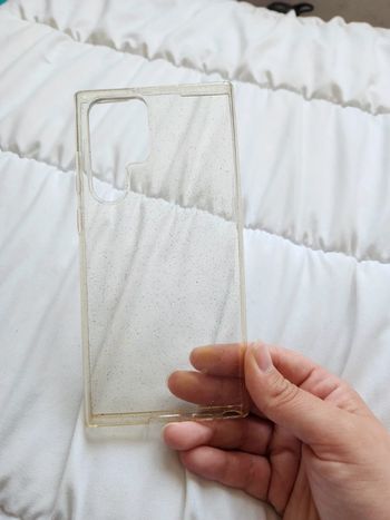 Coque pailletée transparente Samsung S22 Ultra