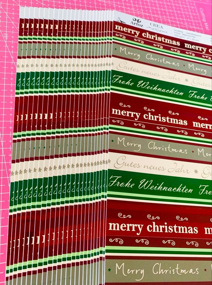 Lot 25 feuilles Auto-adhésif phrases Noël - photo numéro 5