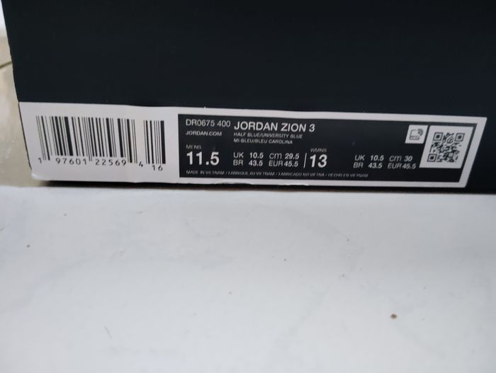 Chaussures Nike Jordan Zion 3 Bleues (Mi-Bleu/Bleu Carolina) - photo numéro 5