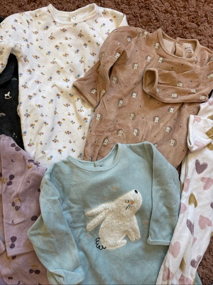 Lots de pyjamas hiver bébé fille - photo numéro 3