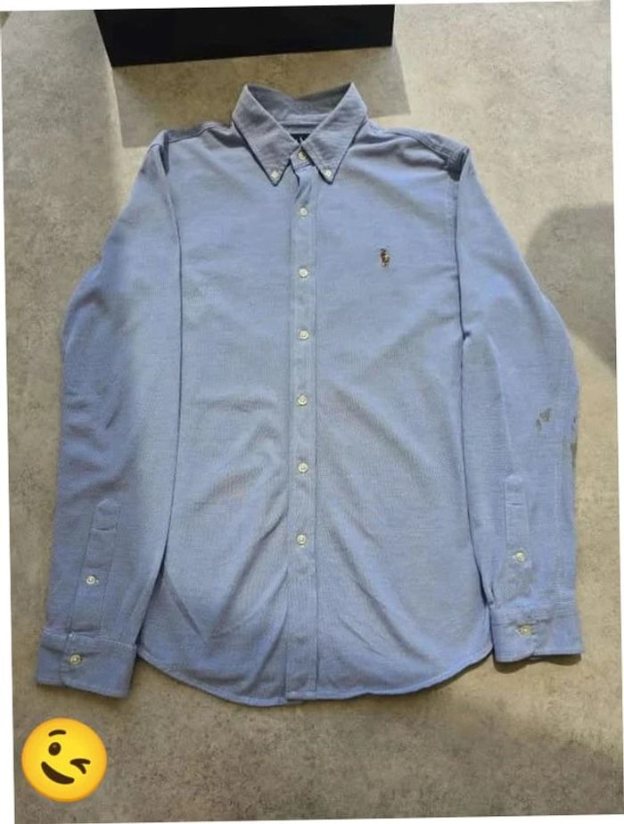 Chemise Ralph Lauren manche longue Taille L bleu Homme Men CHE30 - photo numéro 4