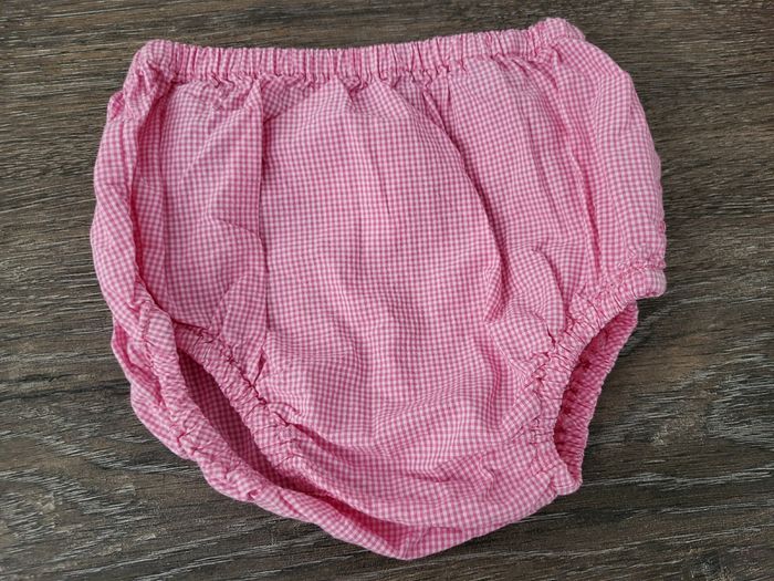 Jacadi - robe à smocks vichy rose + culotte 3 mois - photo numéro 5