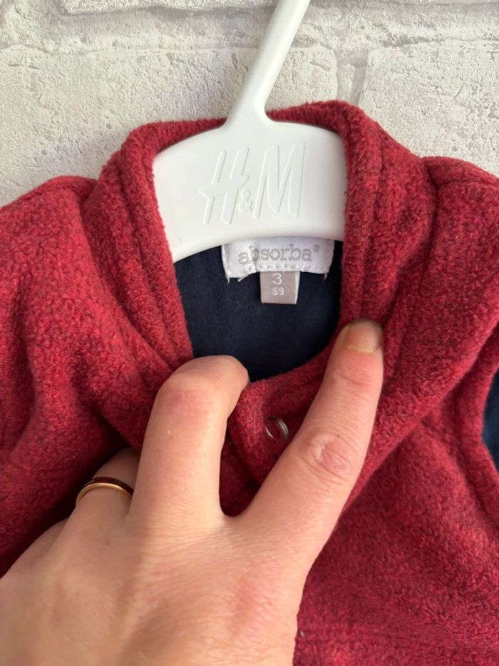 Gilet veste sans manche polaire absorba taille 3 mois - photo numéro 3