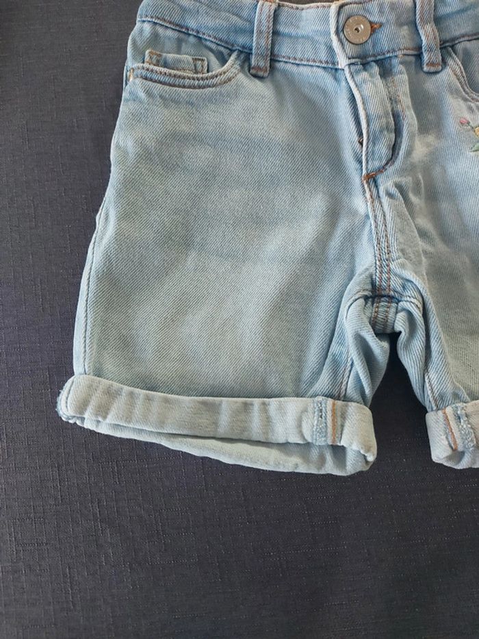 Bermuda Vertbaudet jeans clair 4 ans - photo numéro 3