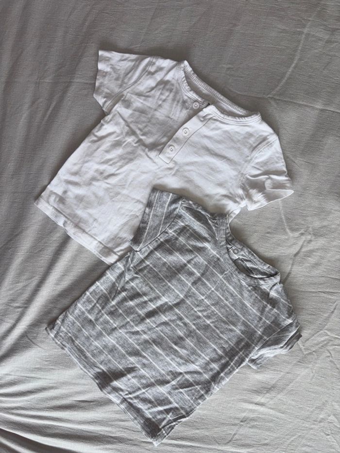 Lot 2 t-shirt manches courtes verbaudet/gemo T12M