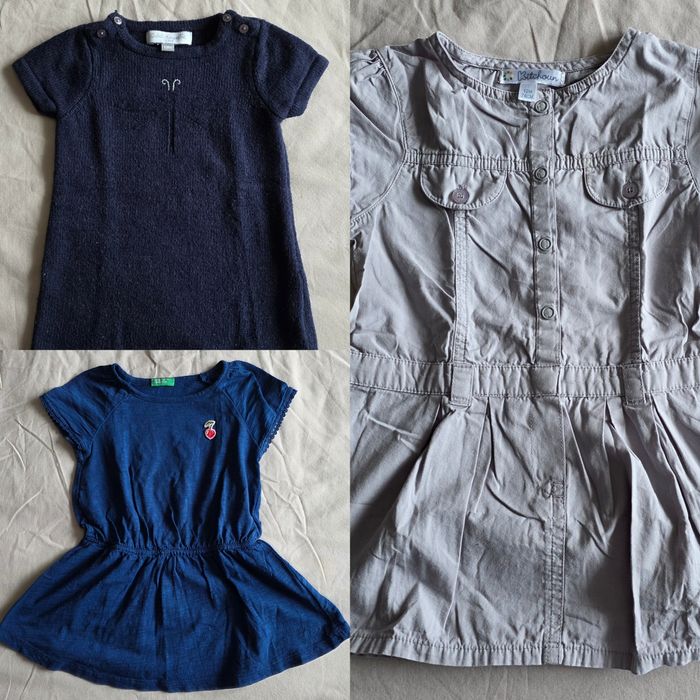 Lot Robes Cadet Rousselle Benetton Kitchoun 12 mois