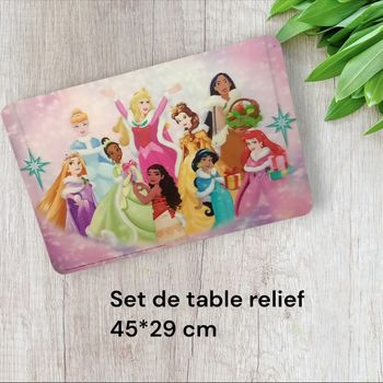 Set de table en relief princesses Disney