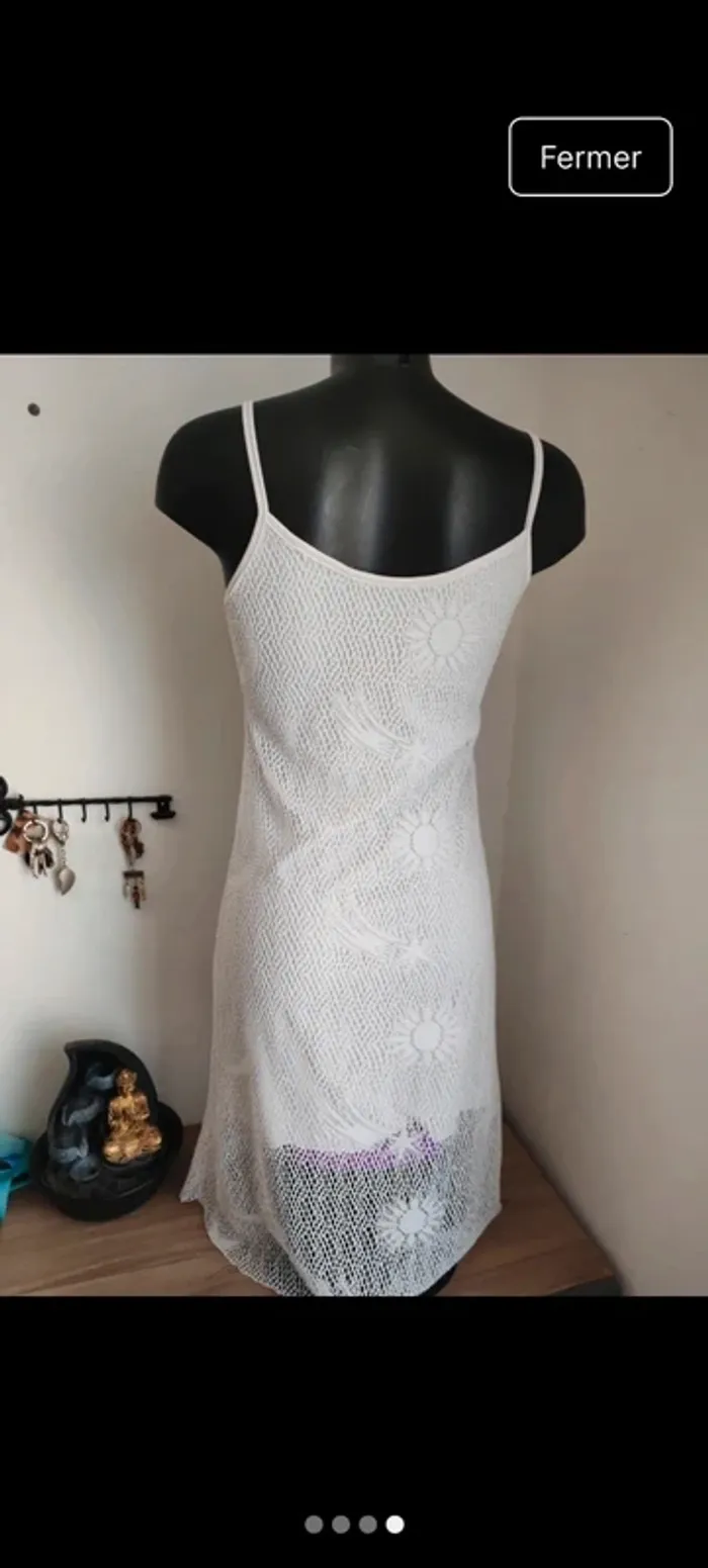 Robe blanche maille taille 36 - photo numéro 4