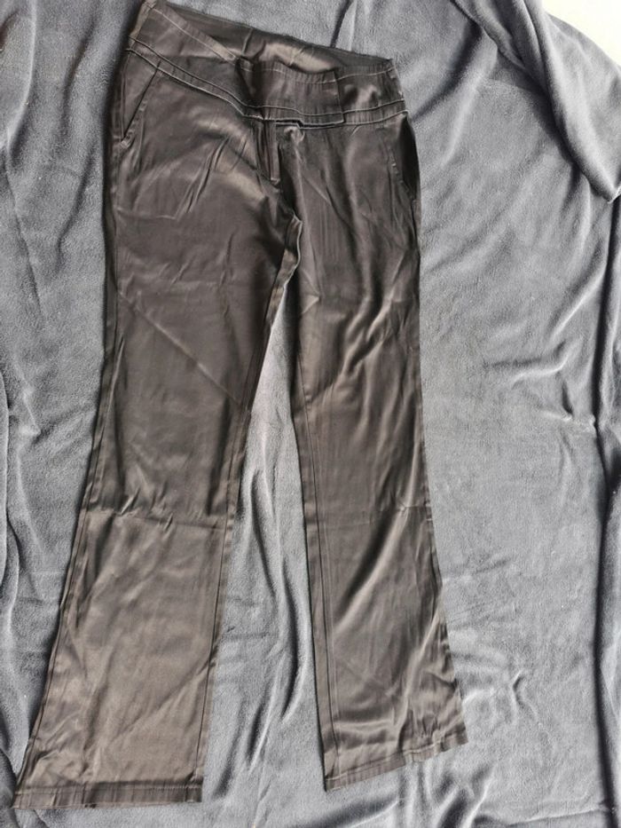 Pantalon noir satiné femme S 36