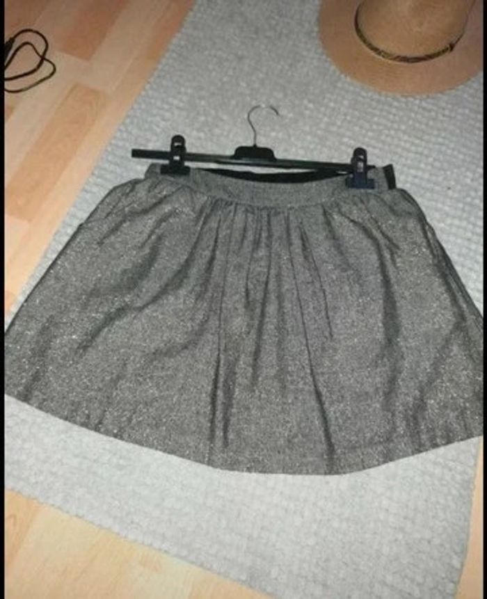 Jupe patineuse marron/doré 38