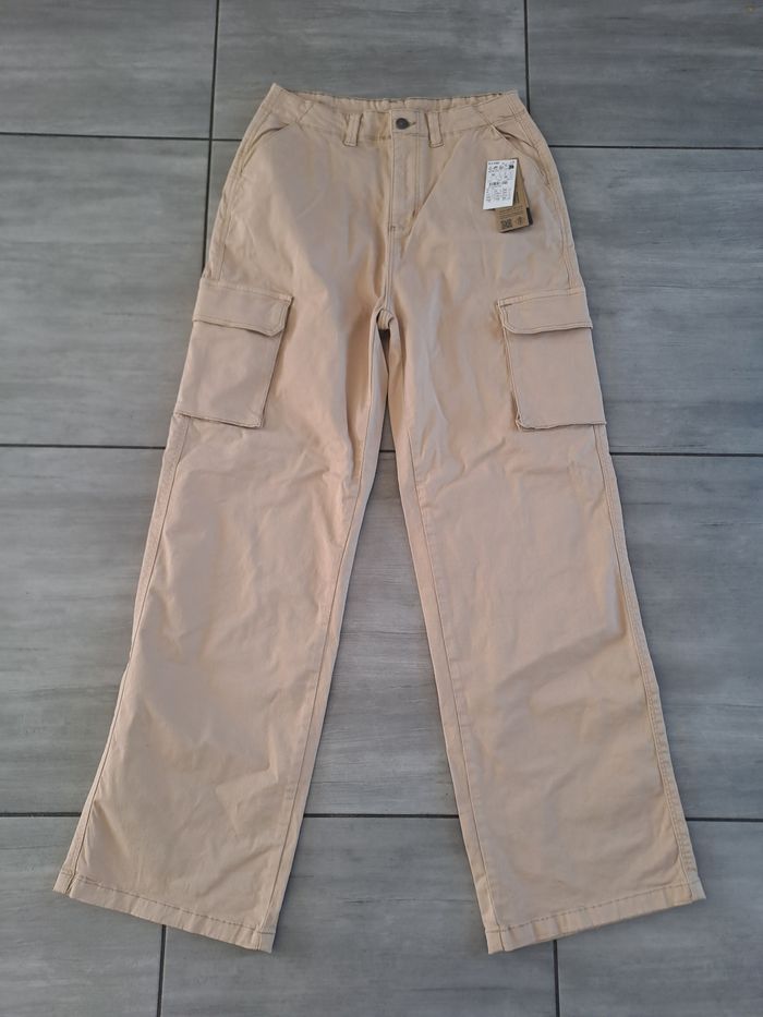 Pantalon cargo beige mixte neuf Kiabi Taille 38