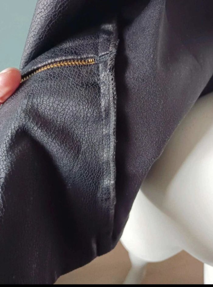 Veste simili cuir noir 36 - photo numéro 7