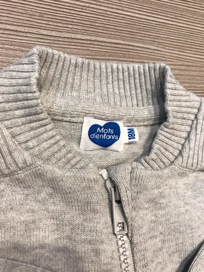 Gilet avec zip 18 mois Mots d’enfants - photo numéro 4