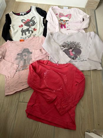 Lot 5 tee-shirts manches longues