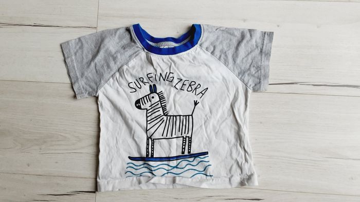 Vêtement garçon tee-shirt manches courtes zèbre Tissaia 4 ans