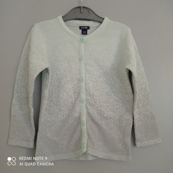 Gilet menthe argent 2ans