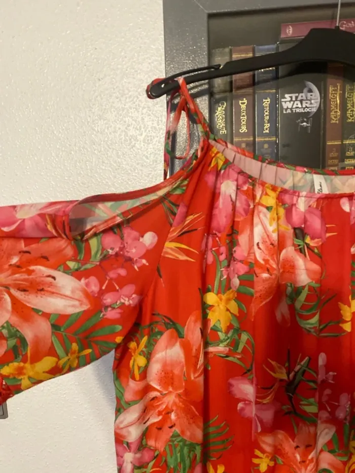 superbe robe épaules dénudées Miss Etam taille 52 fleuri - photo numéro 3