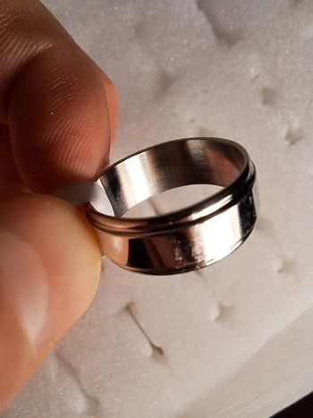 Bague acier inoxydable argentée