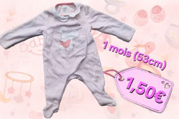 pyjama fille 1 mois (53cm)