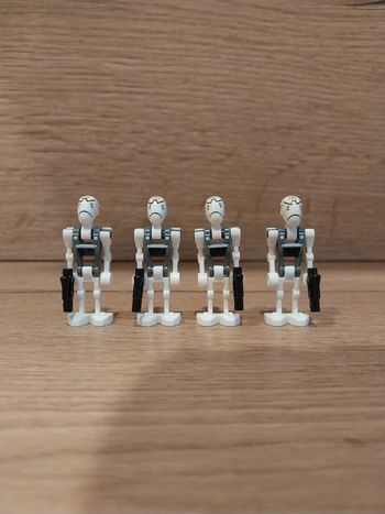 Figurines type lego 4 droides commando blanc star wars