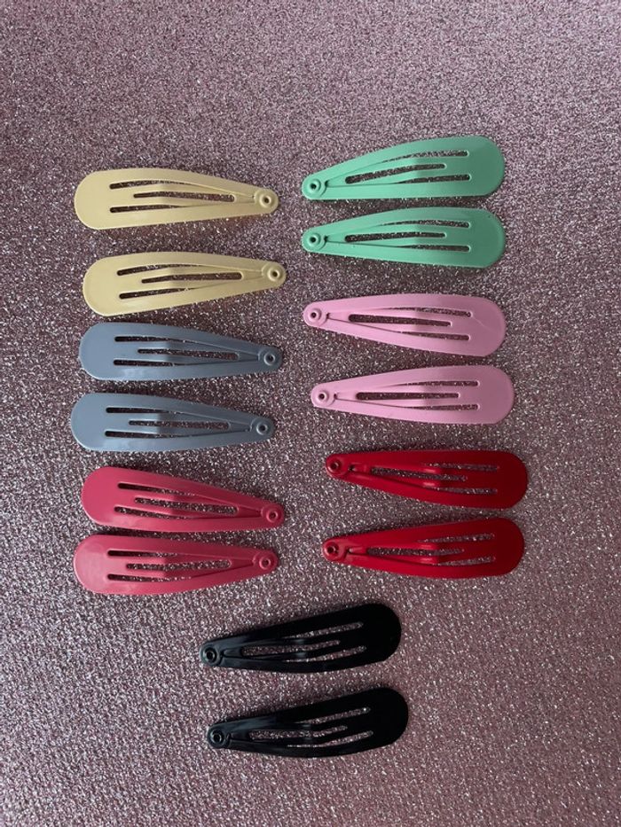 7x paires de barrettes pour cheveux