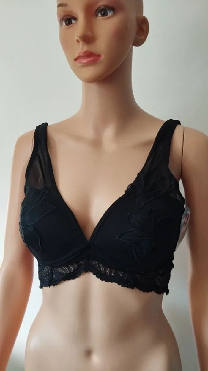 Soutien gorge noir taille l/xl bonnet b/c femme - photo numéro 3