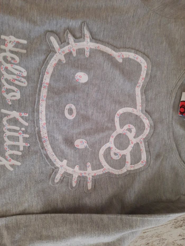 T-shirt Hello Kitty logo fleuri 10 ans - photo numéro 6