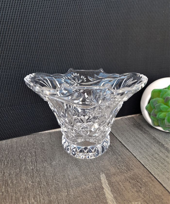 Photophore en verre ciselé de Cristal d'Arques - Neuf - photo numéro 3