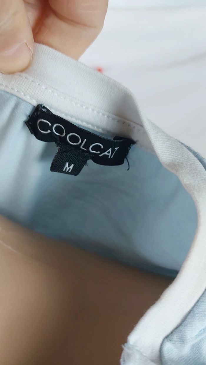Crop top turquoise - court - avec inscription/ coolcat taille M - photo numéro 8