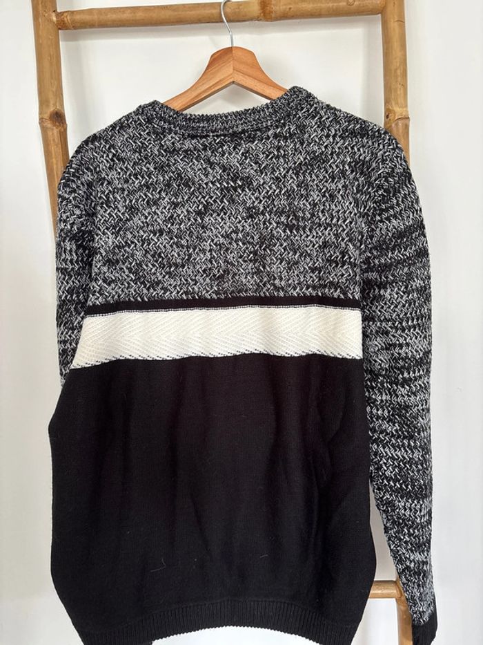 Pull maille noir et blanc C&A taille XL - photo numéro 6