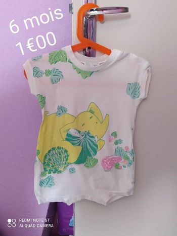 Combishort Taille 6 mois