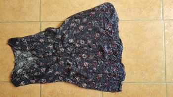 Débardeur femme 38 marine à fleurs Kiabi