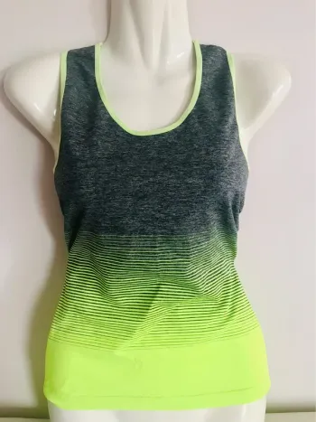Débardeur dos nageur sport gris et fluo