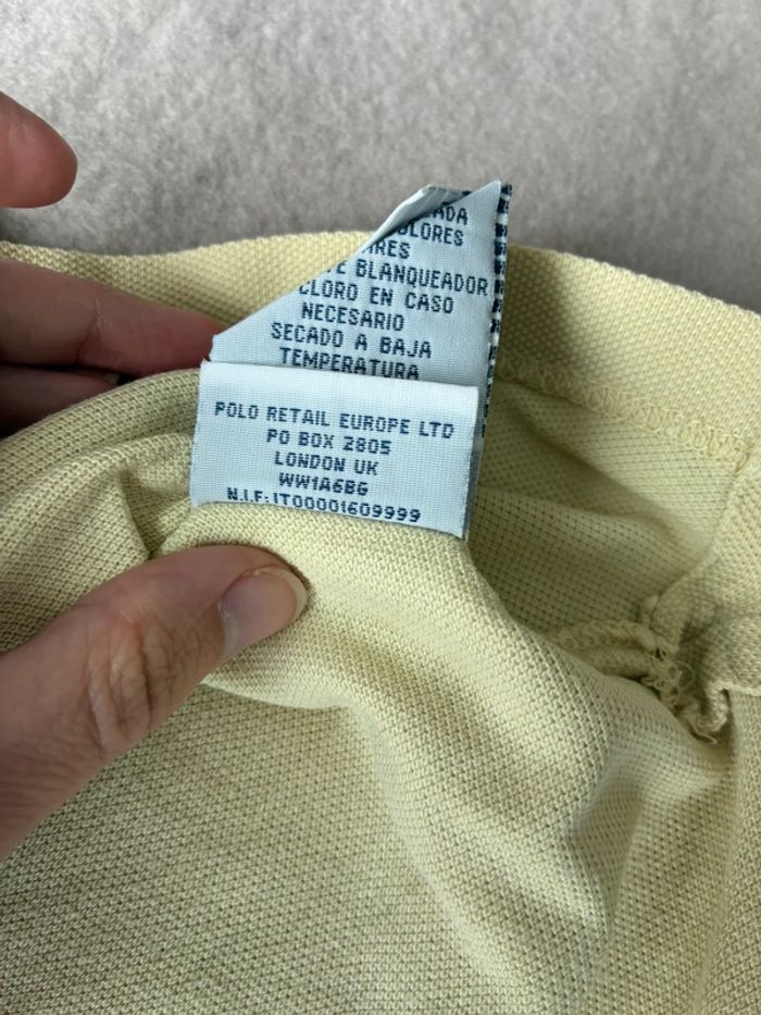Polo Ralph Lauren homme taille L couleur jaune pale - photo numéro 9