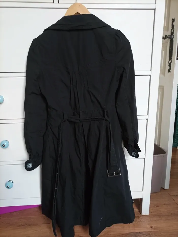 Trench-coat/trench noir T36 - photo numéro 3