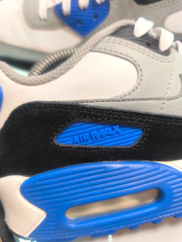 Baskets Nike air max 90 blanche bleu pointure 38.5 très bon état - photo numéro 9