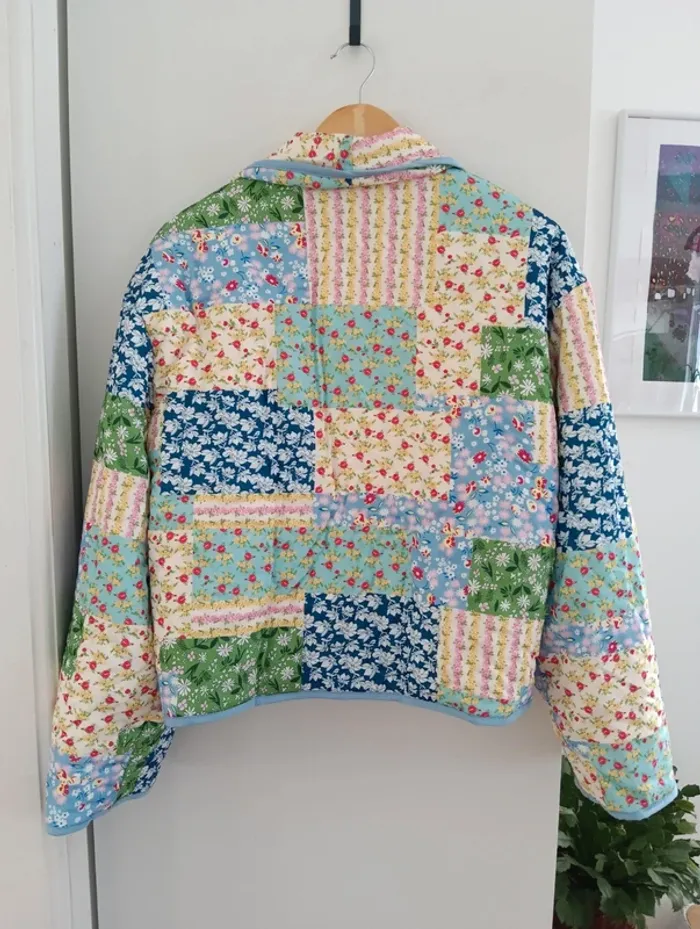 Veste matelassée fleurs multicolore taille M - photo numéro 7