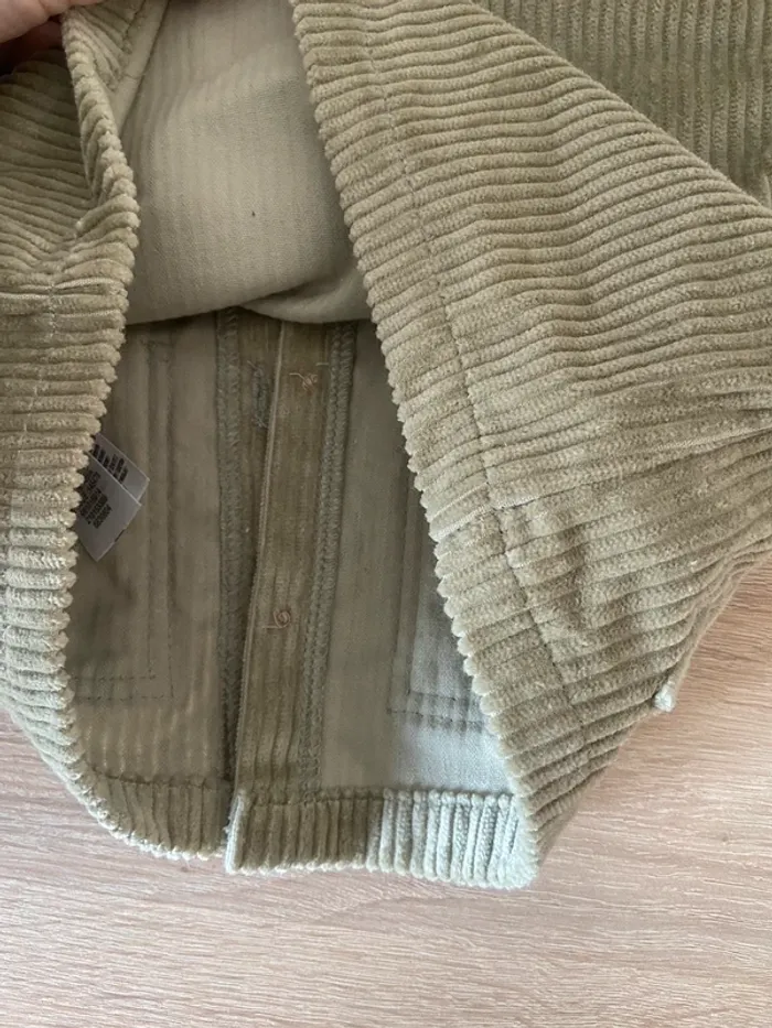 Veste velours kaki 9-12mois - photo numéro 7