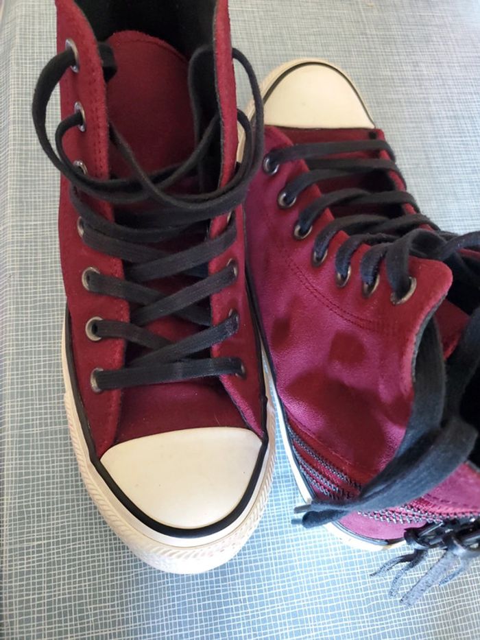 Converse bordeaux et noire P.38.5 - photo numéro 17