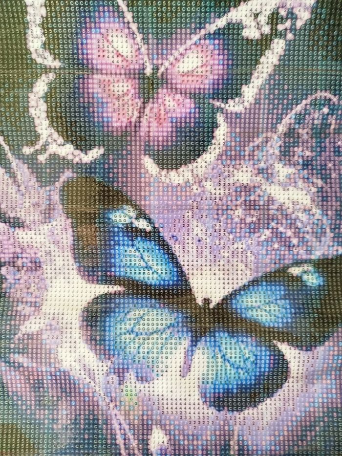 Diamond painting papillon bleu et violet #S339 - photo numéro 2