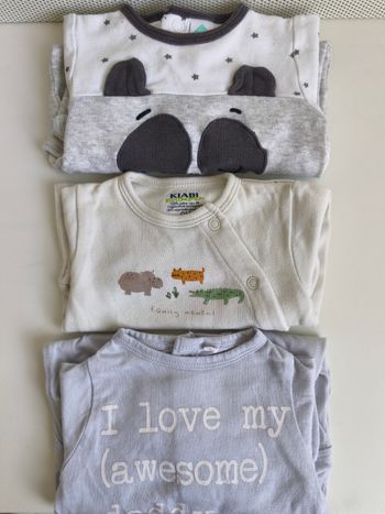 Lot de 3 pyjamas naissance