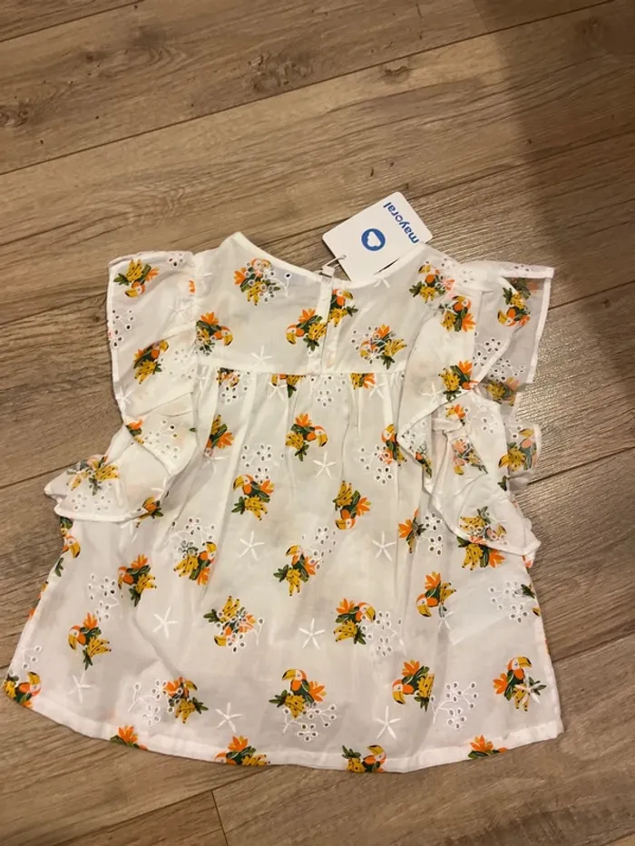 6 ans - chemisier broderie+perroquet Mayoral neuf - photo numéro 5