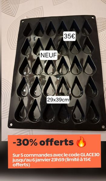 Moule de cuisson *30 gouttes* Flexipan NEUF de Guy Demarle